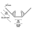 113818 Isoled LED Fliesenprofil Inneneck, 250cm Produktbild Additional View 1 S