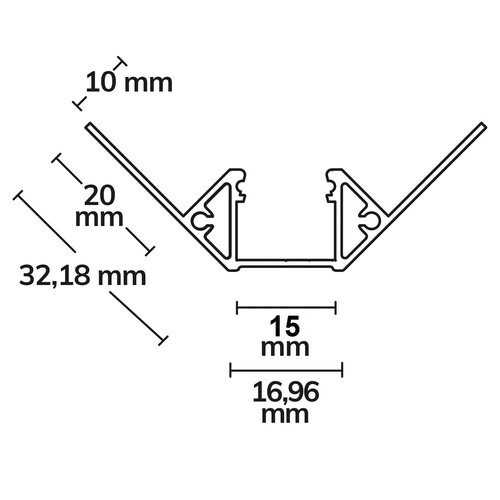 113818 Isoled LED Fliesenprofil Inneneck, 250cm Produktbild Additional View 1 L