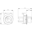 3SU1062-2DF60-0AA0 Siemens Knebelschalter, beleuchtbar, 30mm, rund Produktbild Additional View 1 S