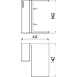 6132753 Rehau BRK IE70130 rws Inneneck SIGNA BASE 70x130 9010 Polycarbonat/Acr Produktbild Additional View 1 S