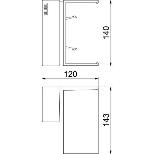 6132753 Rehau BRK IE70130 rws Inneneck SIGNA BASE 70x130 9010 Polycarbonat/Acr Produktbild Additional View 1 L