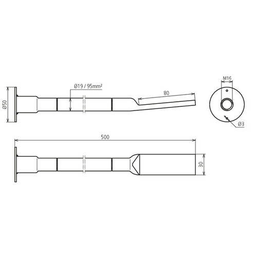 419051 Dehn Kupfer-Kabel-Erdungsbrücke D BEB 5-FLEX / EBS 15-03-19 (3014117) Produktbild Additional View 1 L