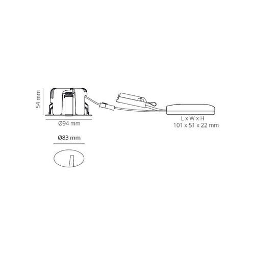 901253 SG Leuchten JUNISTAR SQUARE ISOSAFE DimToWarm schwarz 6W LED 2000-2 Produktbild Additional View 1 L