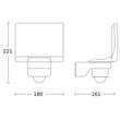 068110 Steinel XLED PRO 240 schwarz 20W 3000K 2120lm Sensor-LED-Strahler Produktbild Additional View 2 S
