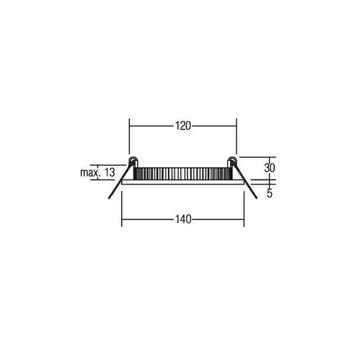 12215073 Brumberg LED Einbau Panel 24V, Ø140mm, 10W, 3000 Produktbild Additional View 1 L