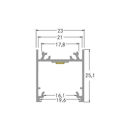 53603080 Brumberg LED Alu Profil, Länge: 2000 mm schwarz Produktbild Additional View 1 L