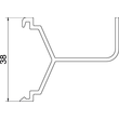 6133610 Rehau BRK TW Trennwand SIGNA BASE 1 fach 9011 Polyvinylchlorid reinw Produktbild Additional View 1 S