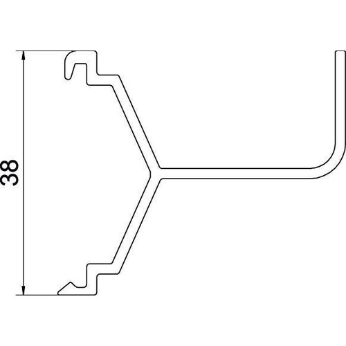 6133610 Rehau BRK TW Trennwand SIGNA BASE 1 fach 9011 Polyvinylchlorid reinw Produktbild Additional View 1 L