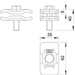 5315522 Obo 259 A VA Parallelklemme 10 20mm Edelstahl, rostfrei Produktbild Additional View 1 S