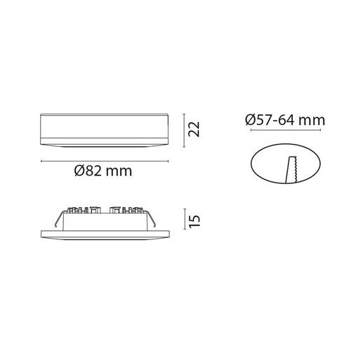 997064 SG Leuchten LEDSTAR CV 24V, 2,4W LED 2700K, geb. Stahl Produktbild Additional View 1 L