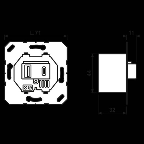 USB15CASW Jung USB-Ladegerät Produktbild Additional View 1 L