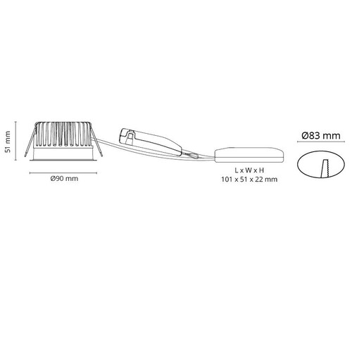 903215 SG Leuchten SOFT SLIM 9W LED 3000K, weiß matt, Ra  95 Produktbild Additional View 1 L