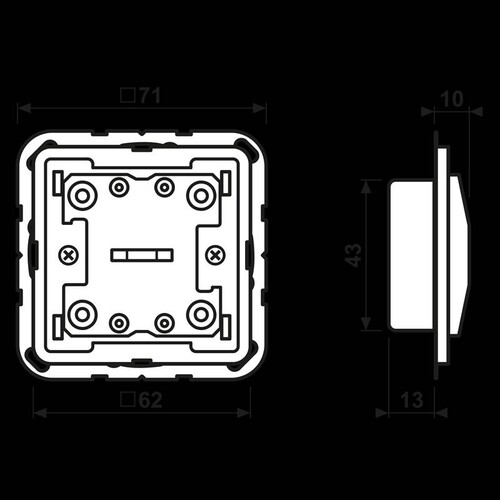 LSCD10911ST Jung KNX Taster Universal 1fach Produktbild Additional View 1 L