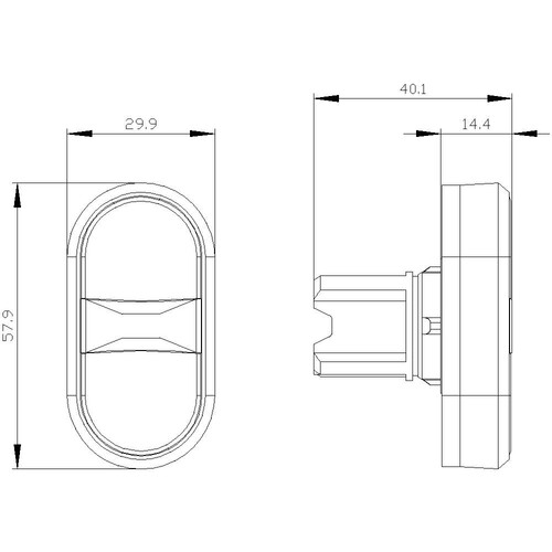 3SU1000-3AB66-0AN0 Siemens Doppeldrucktaster, 22mm, rund, Kunststo Produktbild Additional View 1 L