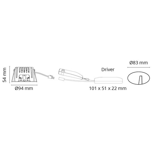 902525 SG Leuchten JUNISTAR LUX ISOSAFE IN/OUTDOOR schwarz 7W LED 3000K Produktbild Additional View 1 L