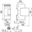 953406 Dehn DR M 4P 255 SN1872 FM Überspannungsableiter Typ 3 DEHNrail M  Produktbild Additional View 3 S