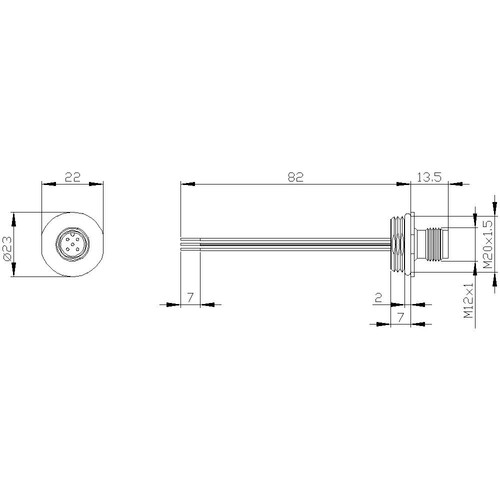 3SY3128 Siemens Zub. für Positionsschalter, Gerätestecker (5pol. Produktbild Additional View 1 L