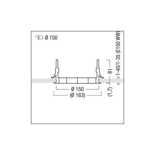 60800774 Zumtobel PANOS INF E150 PLANARRING KST Produktbild Additional View 1 L