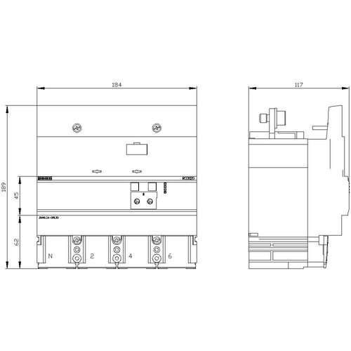 3VA9424-0RL30 Siemens Differenzstrom Schutzgerät RCD820 advanced RCD Typ A u Produktbild Additional View 2 L