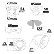 114555 Isoled LED Wandeinbauleuchte Sys Wall68, 3W, IP44, ColorSwitch 3000K|400 Produktbild Additional View 1 S