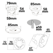 114555 Isoled LED Wandeinbauleuchte Sys Wall68, 3W, IP44, ColorSwitch 3000K|400 Produktbild Additional View 2 S