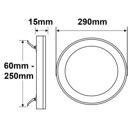 114030 Isoled LED Aufbau/Einbauleuchte Slim Flex, 24W, nickel gebürstet, Color Produktbild Additional View 2 L