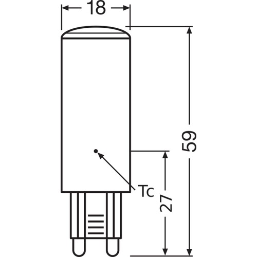 4058075432277 Osram LEDSPIN403XD 4W/827 230V G9 FS1 Produktbild Additional View 3 L