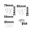 114682 Isoled LED Wandeinbauleuchte Sys Wall68 MiniAMP 24V, 3W, IP44, 3000K, in Produktbild Additional View 2 S