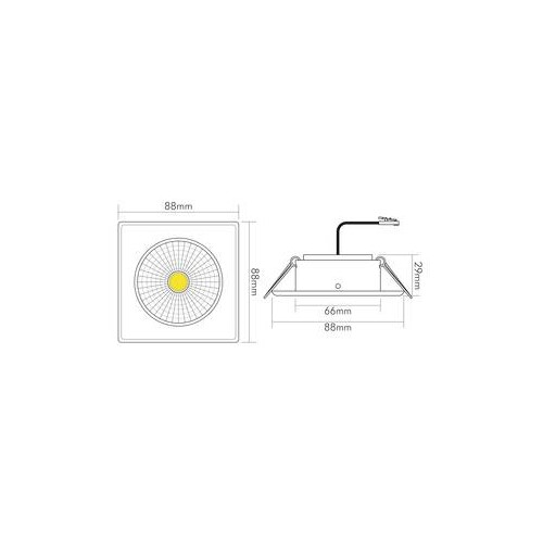 1856776323 Nobile 5068Q ECO Flat 8W schwarz matt 3000K 38° 350mA Produktbild Additional View 2 L