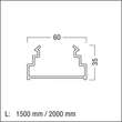 22171340 Zumtobel TECTON T AK-GP 1498 PP WH Abdeckstreifen 1498mm Produktbild Additional View 1 S