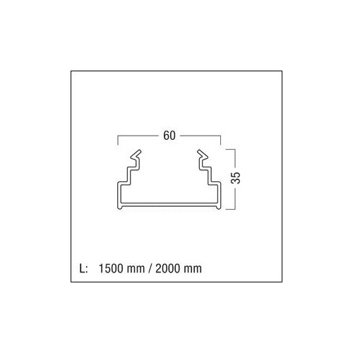 22171340 Zumtobel TECTON T AK-GP 1498 PP WH Abdeckstreifen 1498mm Produktbild Additional View 1 L