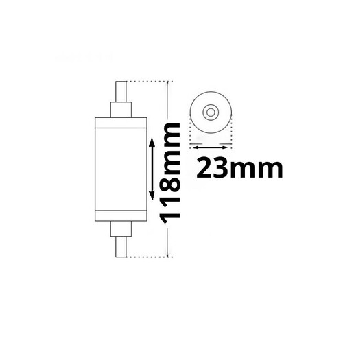 114622 Isoled R7s LED Stab SLIM, 10W, L: 118mm, dimmbar, warmweiß Produktbild Additional View 2 L