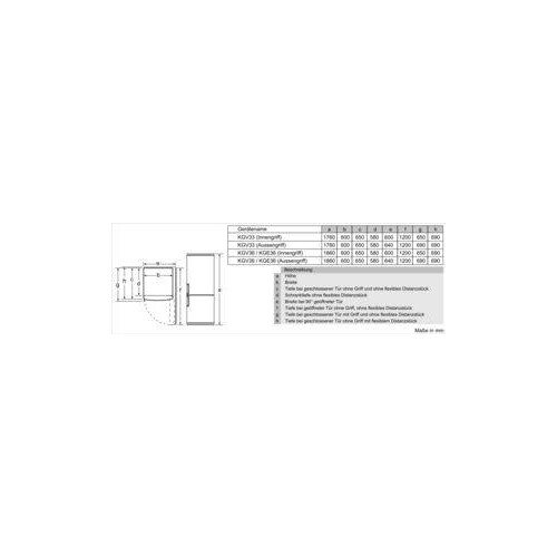 KGE364LCA Bosch Stand-Kühl- Gefrierkombination 186x60cm Edelstahl Produktbild Additional View 5 L