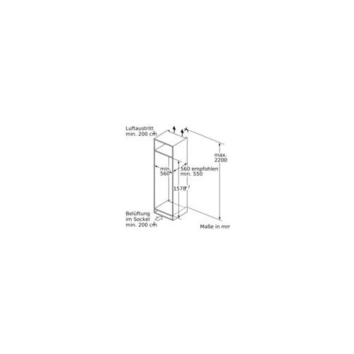 KIL72AFE0 Bosch Einbau-Kühlautomat 158 x 56 cm Flachscharnier Produktbild Additional View 5 L
