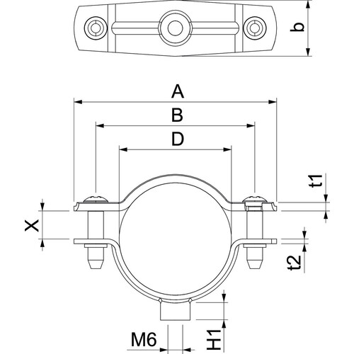 1362432 Obo ASG 732 36 G Abstandschelle mit Gewindeanschluss M6 30 36mm Stahl g Produktbild Additional View 1 L