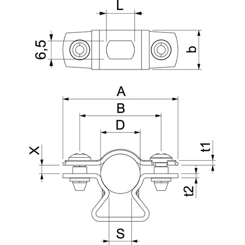 1362808 Obo ASL 733 14 ALU Abstandschelle mit Langloch 12 14mm Alu Produktbild Additional View 1 L