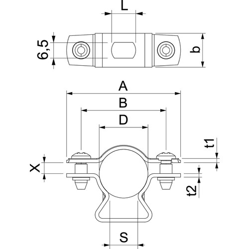 1362814 Obo ASL 733 20 ALU Abstandschelle mit Langloch 17 20mm Alu Produktbild Additional View 1 L