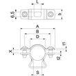 1362914 Obo ASL 733 20 A4 Abstandschelle mit Langloch 17 20mm Edelstahl, rostfrei Produktbild Additional View 1 S