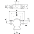 1362926 Obo ASL 733 36 A4 Abstandschelle mit Langloch 30 36mm Edelstahl, rostfrei Produktbild Additional View 1 S