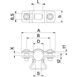 1362978 Obo ASL 733 12 A2 Abstandschelle mit Langloch 10 12mm Edelstahl, rostfrei Produktbild Additional View 1 S