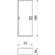 6132781 Rehau BRK ES70170 rws Endstück SIGNA BASE 70x170 9010 Polycarbonat/Acr Produktbild Additional View 1 S