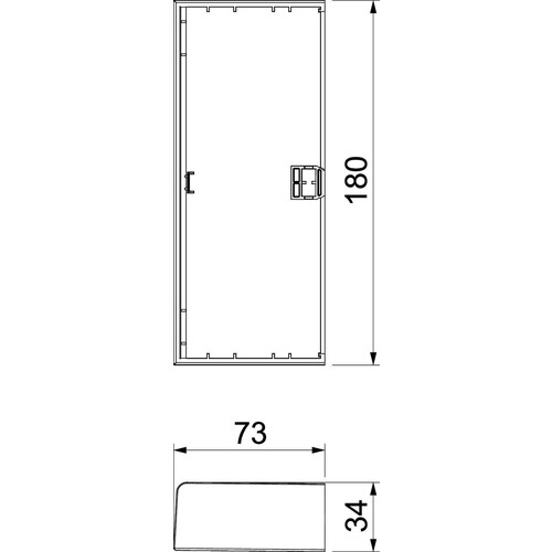 6132781 Rehau BRK ES70170 rws Endstück SIGNA BASE 70x170 9010 Polycarbonat/Acr Produktbild Additional View 1 L