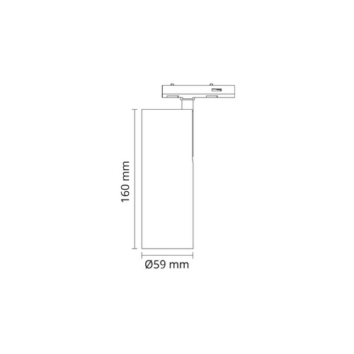 320613 SG Leuchten ZIP TUBE MINI schwarz 3000K Produktbild Additional View 1 L