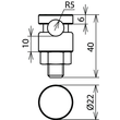 301089 Dehn KSV 6.10 V4A KS Verbinder NIRO(V4A) f. Rd 6 10mm einteilig Produktbild Additional View 1 S