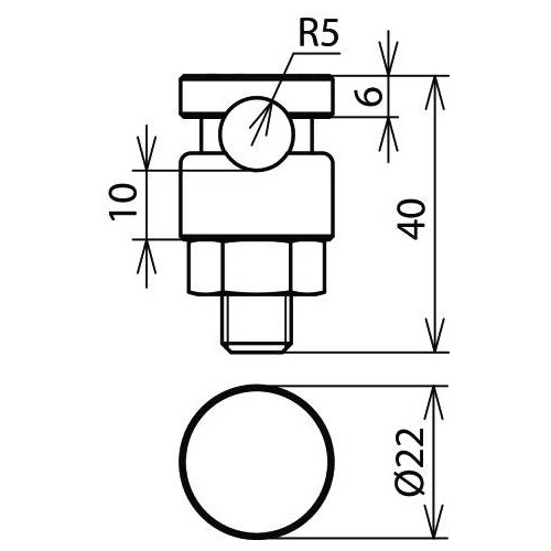 301089 Dehn KSV 6.10 V4A KS Verbinder NIRO(V4A) f. Rd 6 10mm einteilig Produktbild Additional View 1 L