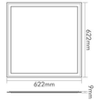 1570461310 Nobile LED Panel Q2S UGR  19 weiß 28W 840 nicht dim Produktbild Additional View 2 S