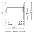 114797 Isoled LED Aufbauleuchtenprofil HIDE SINGLE Aluminium eloxiert, 200cm Produktbild Additional View 1 S