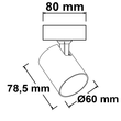 114097 Isoled Wand  und Deckenleuchte GU10 Single, IP20, schwarz matt, exkl.  Produktbild Additional View 1 S