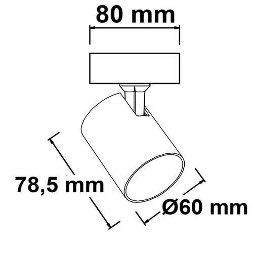 114097 Isoled Wand  und Deckenleuchte GU10 Single, IP20, schwarz matt, exkl.  Produktbild Additional View 1 L