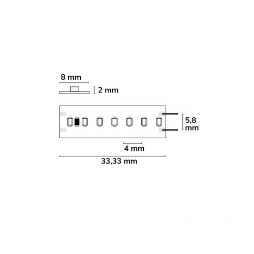 114716 Isoled LED CRI927 Linear ST8 Flexband, 24V, 8W, IP20, warmweiß Produktbild Additional View 1 L